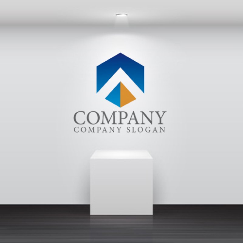 画像2: A・六角形・上昇・ピラミッド・アルファベット・ロゴ・マークデザイン1486 (2)