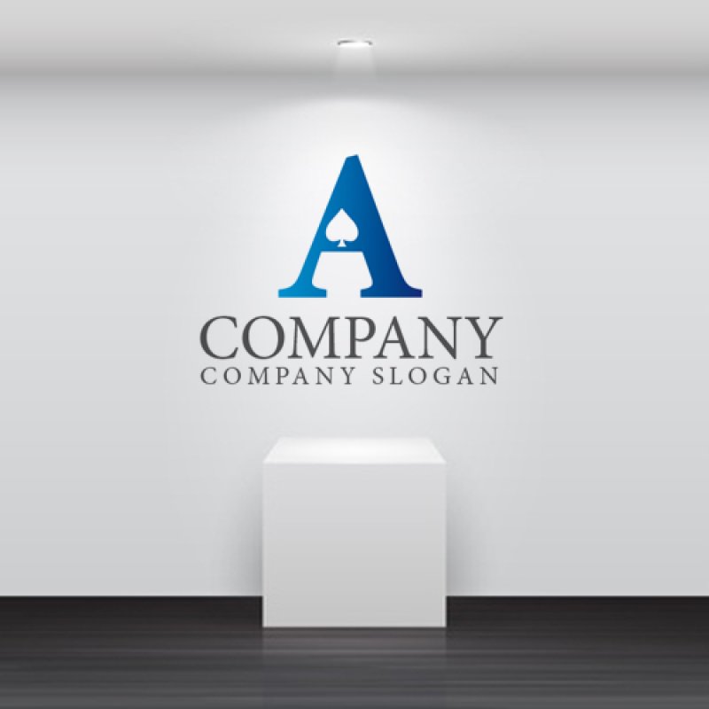 画像2: A・スペード・葉・グラデーション・ロゴ・マークデザイン1524 (2)