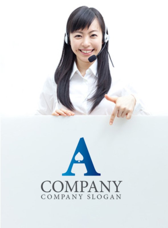 画像3: A・スペード・葉・グラデーション・ロゴ・マークデザイン1524 (3)