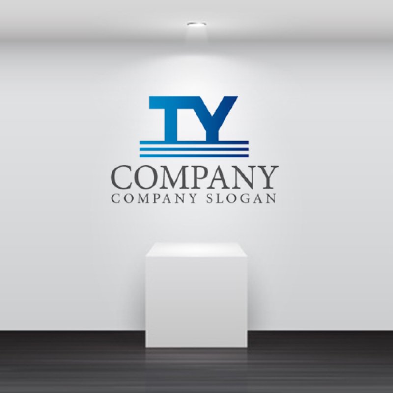 画像2: T・Y・線・海・グラデーション・ロゴ・マークデザイン1537 (2)