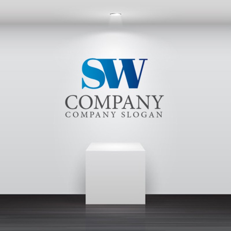 画像2: S・W・グラデーション・ロゴ・マークデザイン1556 (2)