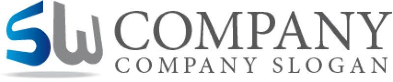 画像5: S・W・立体・グラデーション・ロゴ・マークデザイン1558 (5)