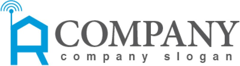 画像5: R・家・アンテナ・アルファベット・グラデーション・ロゴ・マークデザイン1574 (5)