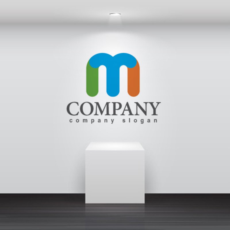 画像2: m・噴水・線・山・アルファベット・ロゴ・マークデザイン1585 (2)