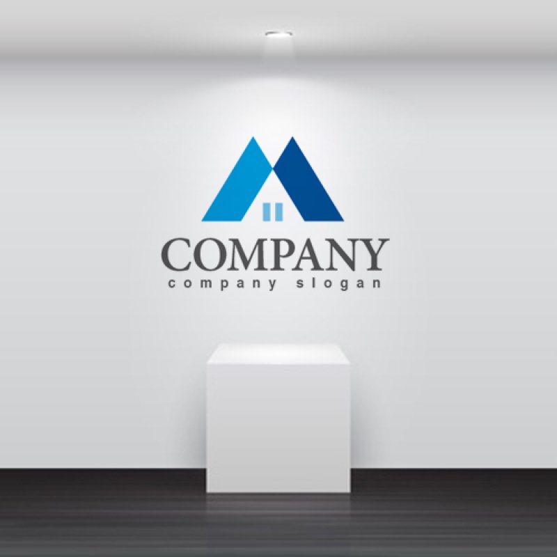 画像2: M・家・ 屋根・三角・アルファベット・ロゴ・マークデザイン1599 (2)