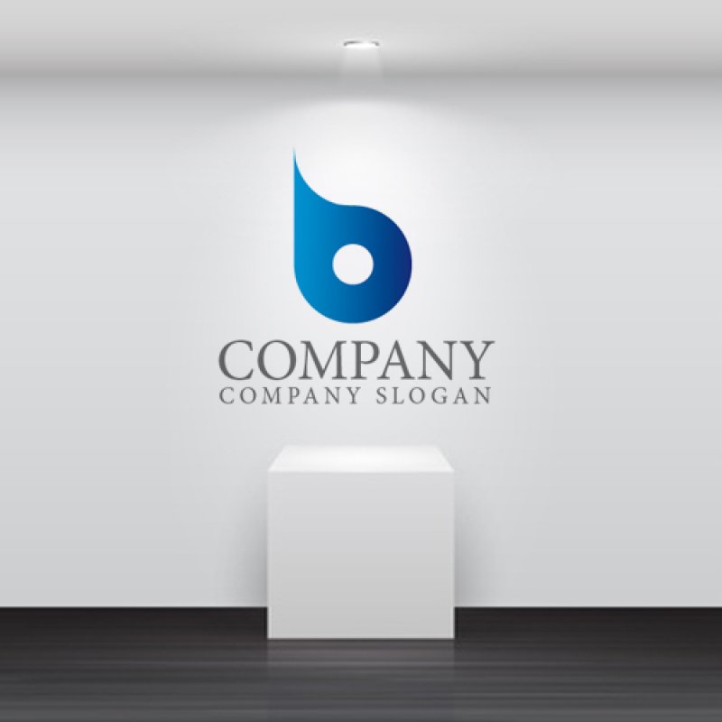 画像2: b・水滴・輪・グラデーション・ロゴ・マークデザイン1633 (2)