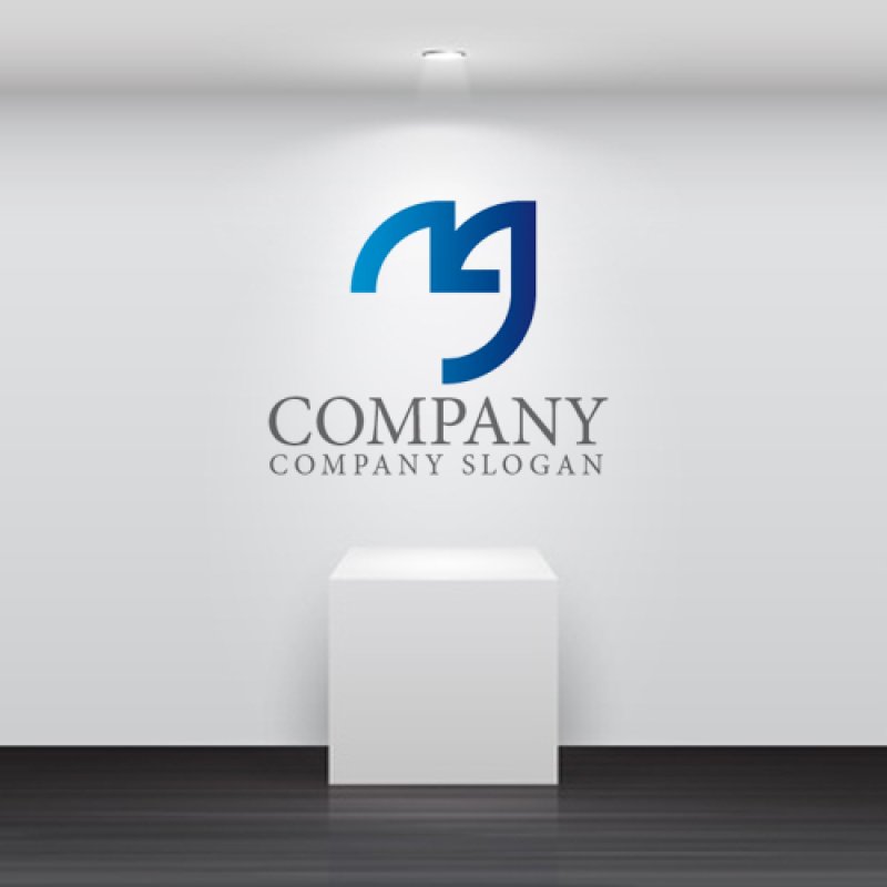 画像2: M・g・葉・波・グラデーション・ロゴ・マークデザイン1661 (2)