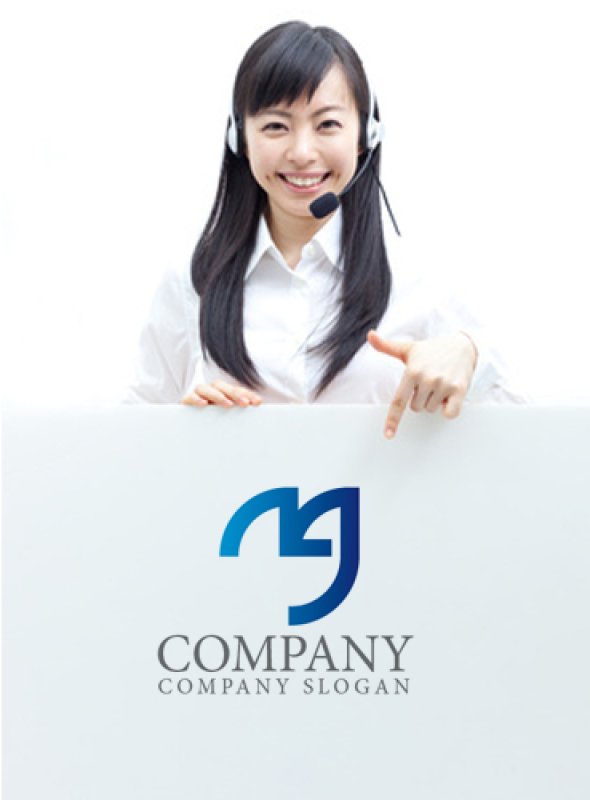 画像3: M・g・葉・波・グラデーション・ロゴ・マークデザイン1661 (3)