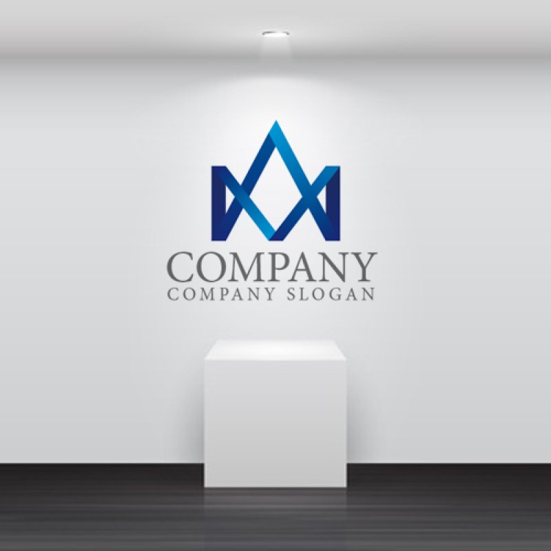 画像2: A・M・帯・グラデーション・ロゴ・マークデザイン1681 (2)