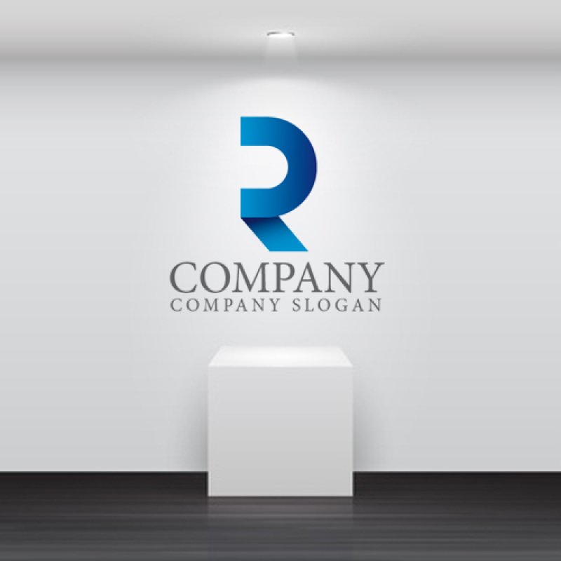 画像2: R・前進・曲線・グラデーション・ロゴ・マークデザイン1690 (2)