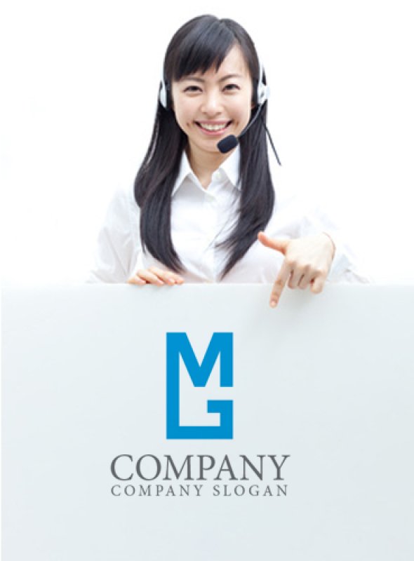 画像3: M・G・線・アルファベット・ロゴ・マークデザイン1709 (3)