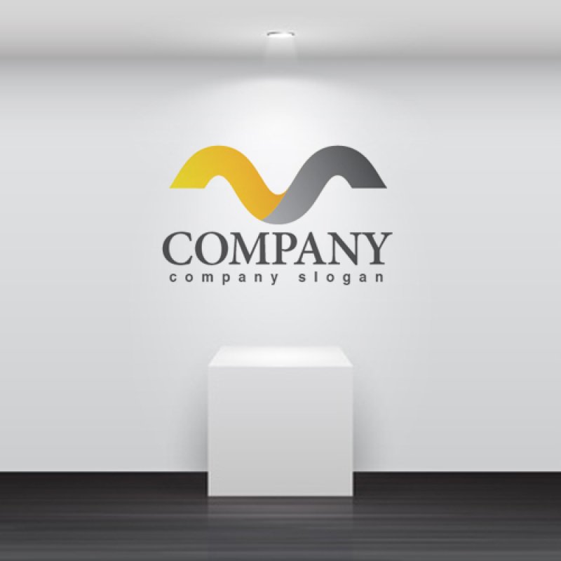 画像2: m・棒・曲線・グラデーション・アルファベットロゴ・マークデザイン1740 (2)