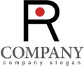 R・日本・太陽・アルファベット・ロゴ・マークデザイン1771