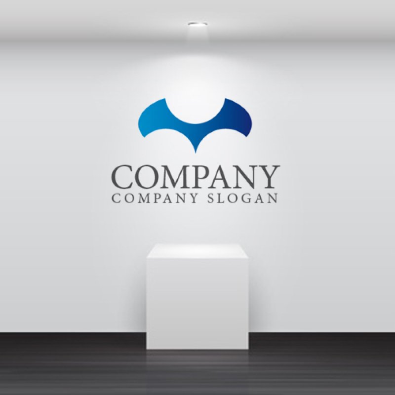 画像2: m・コウモリ・羽・アルファベット・グラデーション・ロゴ・マークデザイン1782 (2)