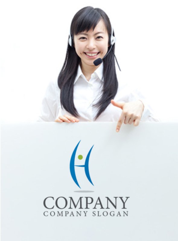 画像3: H・人・曲線・上昇・アルファベット・グラデーション・ロゴ・マークデザイン1803 (3)