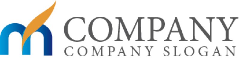 画像5: M・羽・葉・上昇・アルファベット・グラデーション・ロゴ・マークデザイン1804 (5)