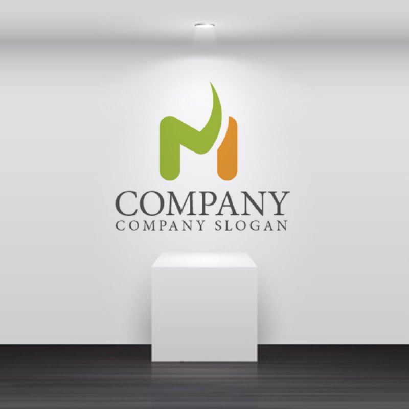 画像2: M・跳ね・V・アルファベット・ロゴ・マークデザイン1805 (2)