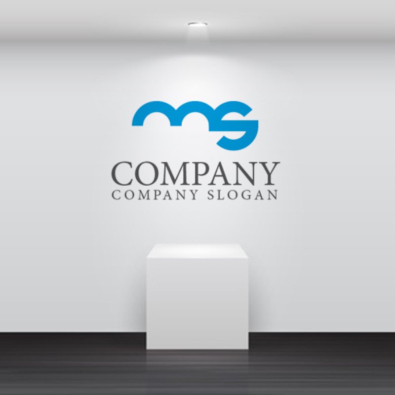 画像2: m・S・線・ 半円・アルファベット・ロゴ・マークデザイン1814 (2)