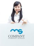 画像3: m・S・線・ 半円・アルファベット・ロゴ・マークデザイン1814 (3)