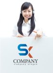 画像3: S・K・曲線・アルファベット・ロゴ・マークデザイン1841 (3)