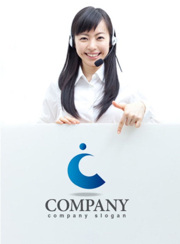 画像3: i・上昇・曲線・C・人・アルファベット・グラデーション・ロゴ・マークデザイン1848 (3)