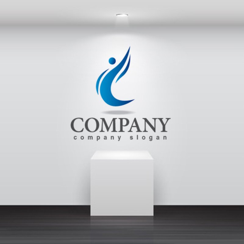 画像2: i・曲線・C・人・アルファベット・グラデーション・ロゴ・マークデザイン1852 (2)