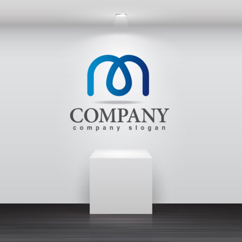 画像2: m・水滴・線・アルファベット・グラデーション・ロゴ・マークデザイン1859 (2)