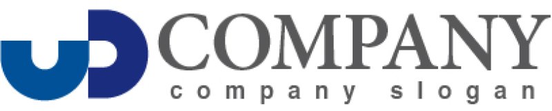 画像5: U・P・半円・アルファベット・ロゴ・マークデザイン1861 (5)