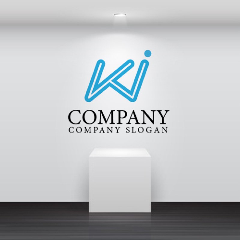 画像2: K・i・W・線・アルファベット・ロゴ・マークデザイン1894 (2)