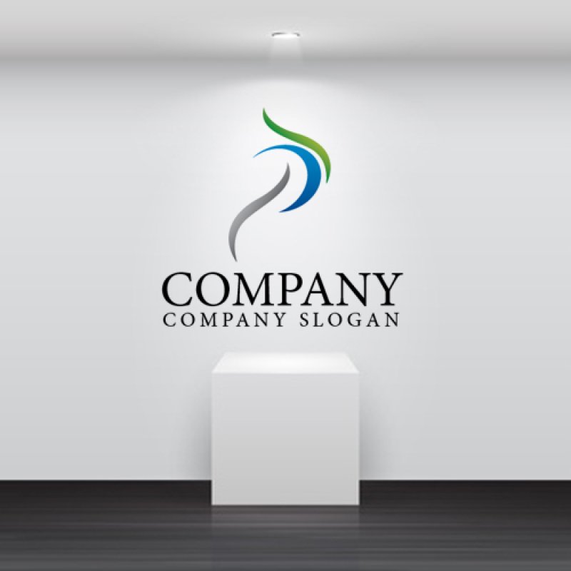 画像2: P・曲線・上昇・アルファベット・ロゴ・マークデザイン1917 (2)