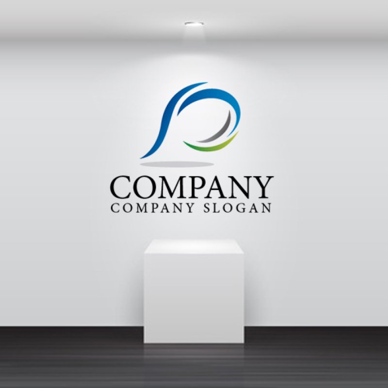 画像2: P・曲線・流れ・回転・アルファベット・ロゴ・マークデザイン1922 (2)