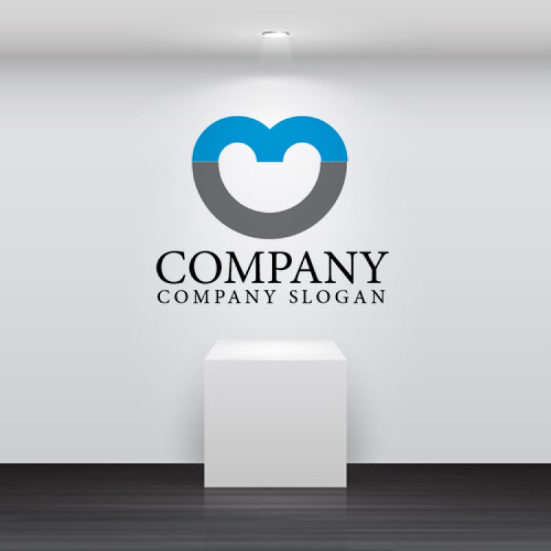 画像2: M・曲線・ハート・アルファベット・ロゴ・マークデザイン1957 (2)