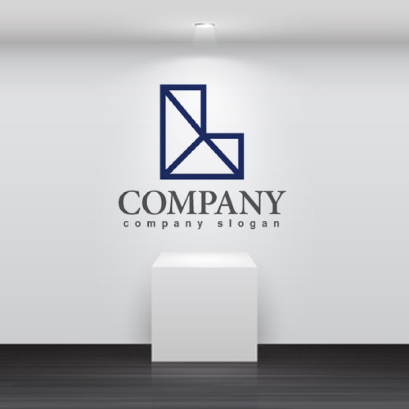 画像2: L・骨組み・ビル・アルファベット・ロゴ・マークデザイン1989 (2)