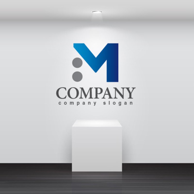 画像2: M・点・アルファベット・グラデーション・ロゴ・マークデザイン2036 (2)