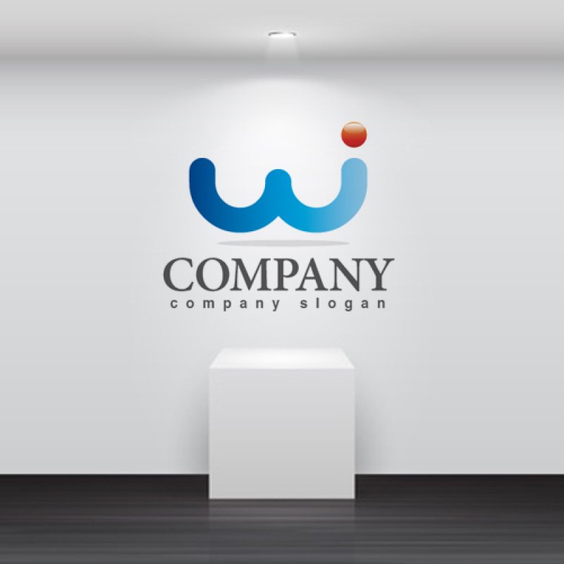 画像2: W・i・人・アルファベット・グラデーション・ロゴ・マークデザイン2039 (2)