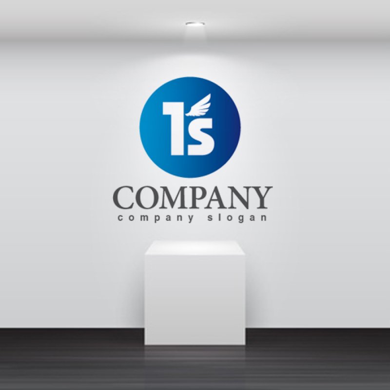 画像2: 1・羽・輪・s・アルファベット・グラデーション・ロゴ・マークデザイン2053 (2)