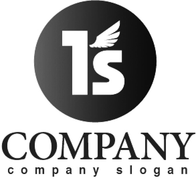 画像4: 1・羽・輪・s・アルファベット・グラデーション・ロゴ・マークデザイン2053 (4)