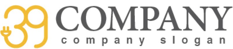 画像5: 3・9・プラグ・コード・アルファベットロゴ・マークデザイン2061 (5)