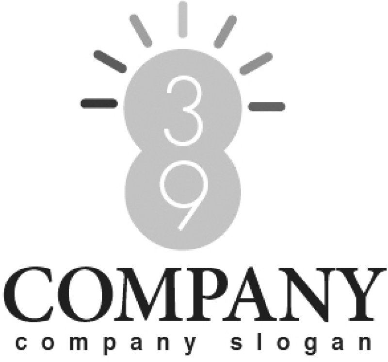 画像4: 3・9・電球・光・数字・ロゴ・マークデザイン2062 (4)