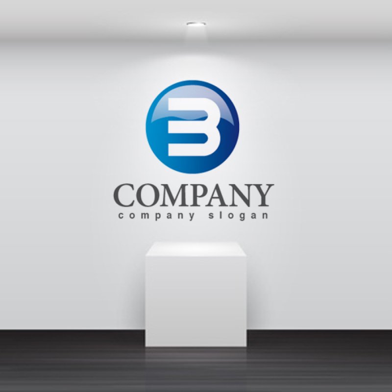 画像2: B・輪・アルファベット・グラデーション・ロゴ・マークデザイン2068 (2)