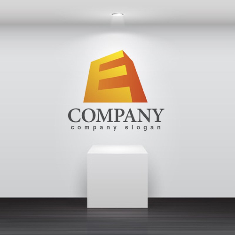 画像2: E・ビル・巨大・上昇・グラデーション・アルファベット・ロゴ・マークデザイン2097 (2)