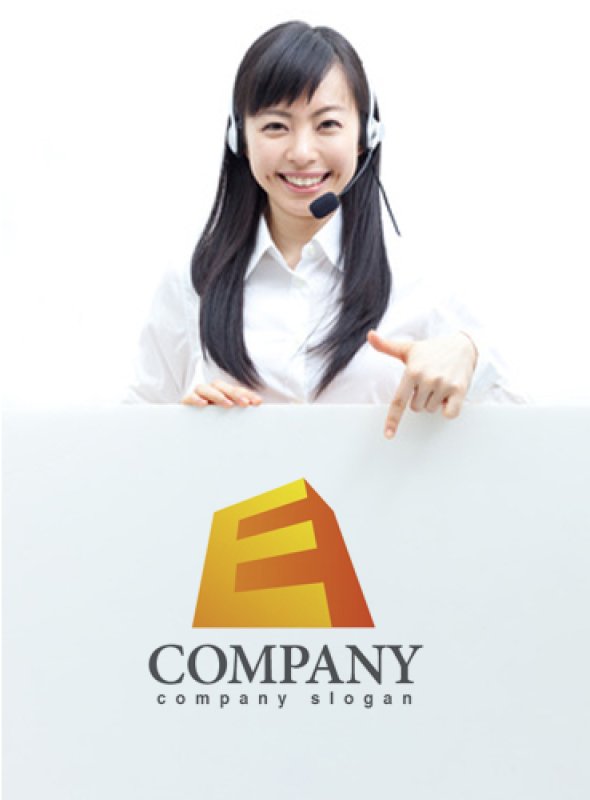 画像3: E・ビル・巨大・上昇・グラデーション・アルファベット・ロゴ・マークデザイン2097 (3)