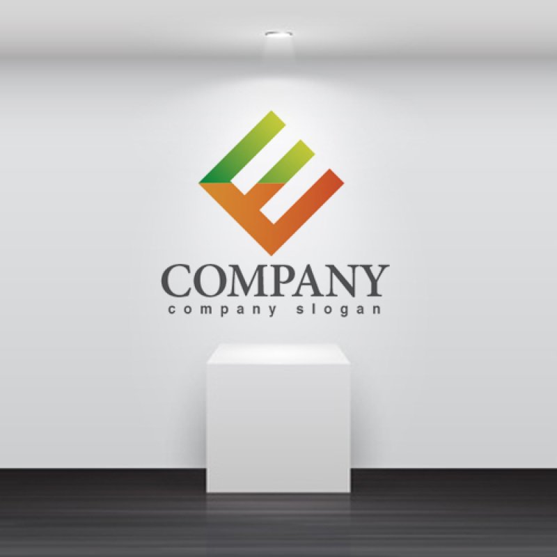 画像2: E・水平線・上昇・アルファベット・ロゴ・マークデザイン2099 (2)