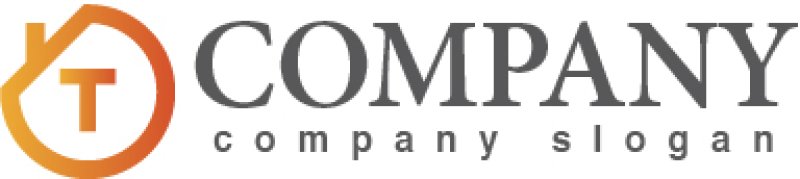 画像5: T・家・輪・屋根・グラデーション・アルファベット・ロゴ・マークデザイン2118 (5)