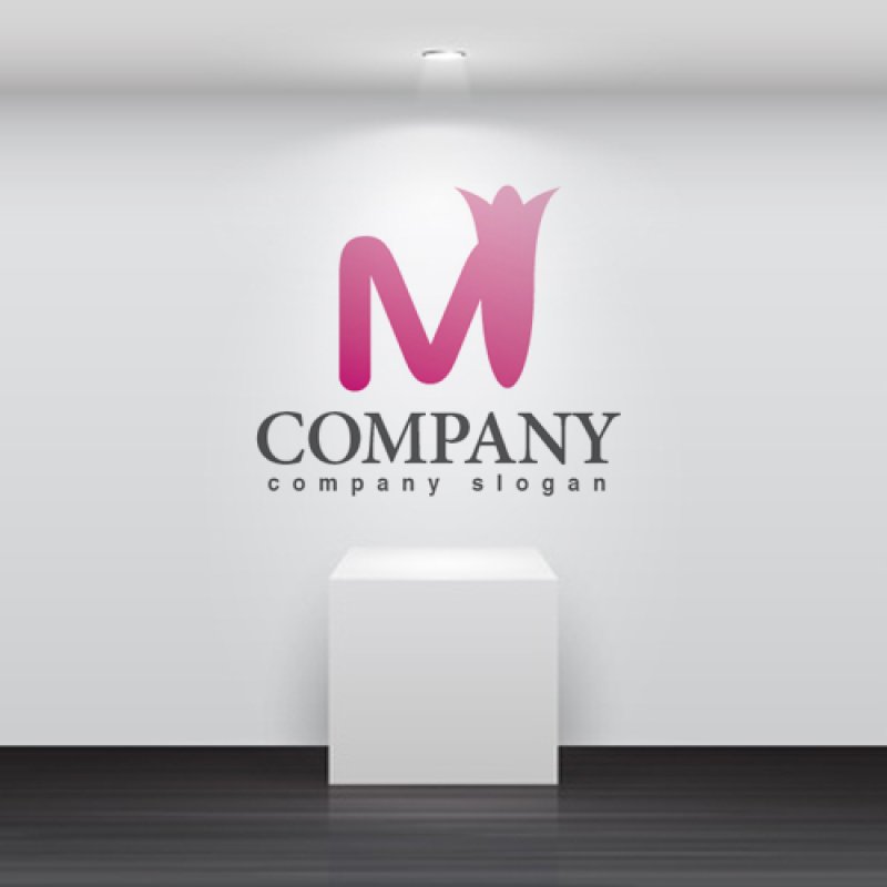 画像2: M・花・人・アルファベット・ロゴ・マークデザイン2119 (2)