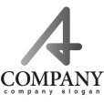画像4: A・前進・線・グラデーション・アルファベット・ロゴ・マークデザイン2147