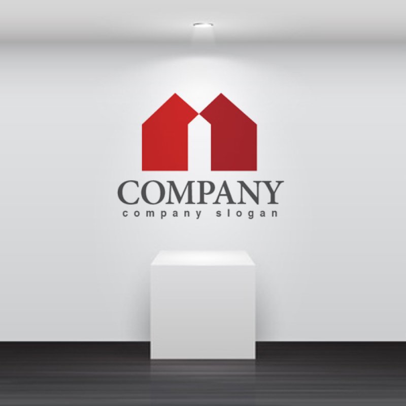 画像2: M・家・屋根・アルファベット・ロゴ・マークデザイン2172 (2)