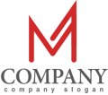 M・線・上昇・アルファベット・ロゴ・マークデザイン2173