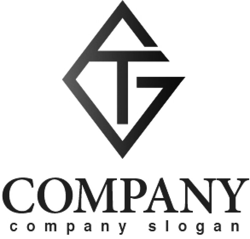 画像4: T・G・ひし形・線・アルファベット・グラデーション・ロゴ・マークデザイン2184 (4)