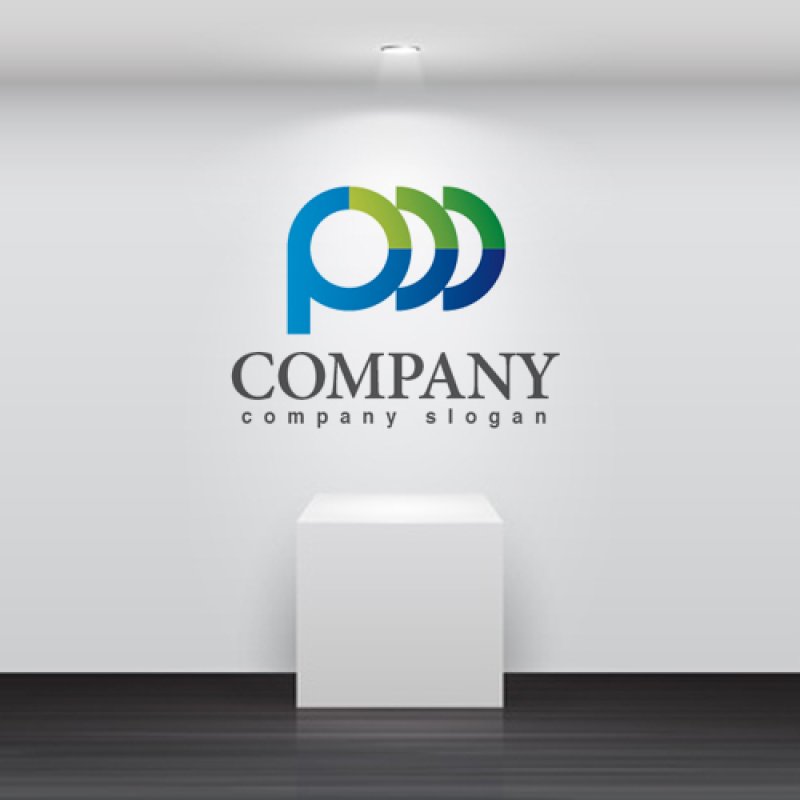 画像2: P・輪・連続・アルファベット・ロゴ・マークデザイン2190 (2)